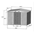 thumbnail image 2 of Ainfox 8' x 6' Steel Storage Shed Backyard Lawn Building Garage, White and Gray, 2 of 11