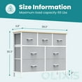 thumbnail image 4 of MCQ 7 Fabric Drawers, TV Cabinet Sideboard with 7 Fabric Drawers, Drawer Cabinet, Organization Furniture for Kitchen, Office, Hallway, Gray, 4 of 8