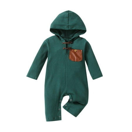 

Qufokar Bubble Jumper Baby Boy Size 24 Months Clothes Kids Toddler Child Baby Boys Girls Long Sleeve Ribbed Button Hooded Romper Jumpsuit Outfits Clothes