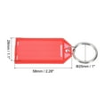 thumbnail image 2 of Plastic Key Tag, 80 Pack Key Identifiers with Split Ring Labels Window 58x28mm, 8 Assorted Colors, 2 of 6