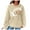 Beige, variant on felwors Women's Oversized Waffle Knit Hoodie with Football & Heart Graphic - Casual Kangaroo Pocket Sweatshirt Grey, XL