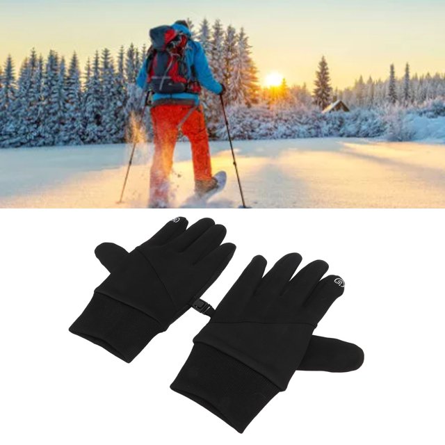 Full Finger Gloves, 1Pair Polyester Anti Alip Touch Screen Warm Gloves For Men Women Riding Training Shooting
