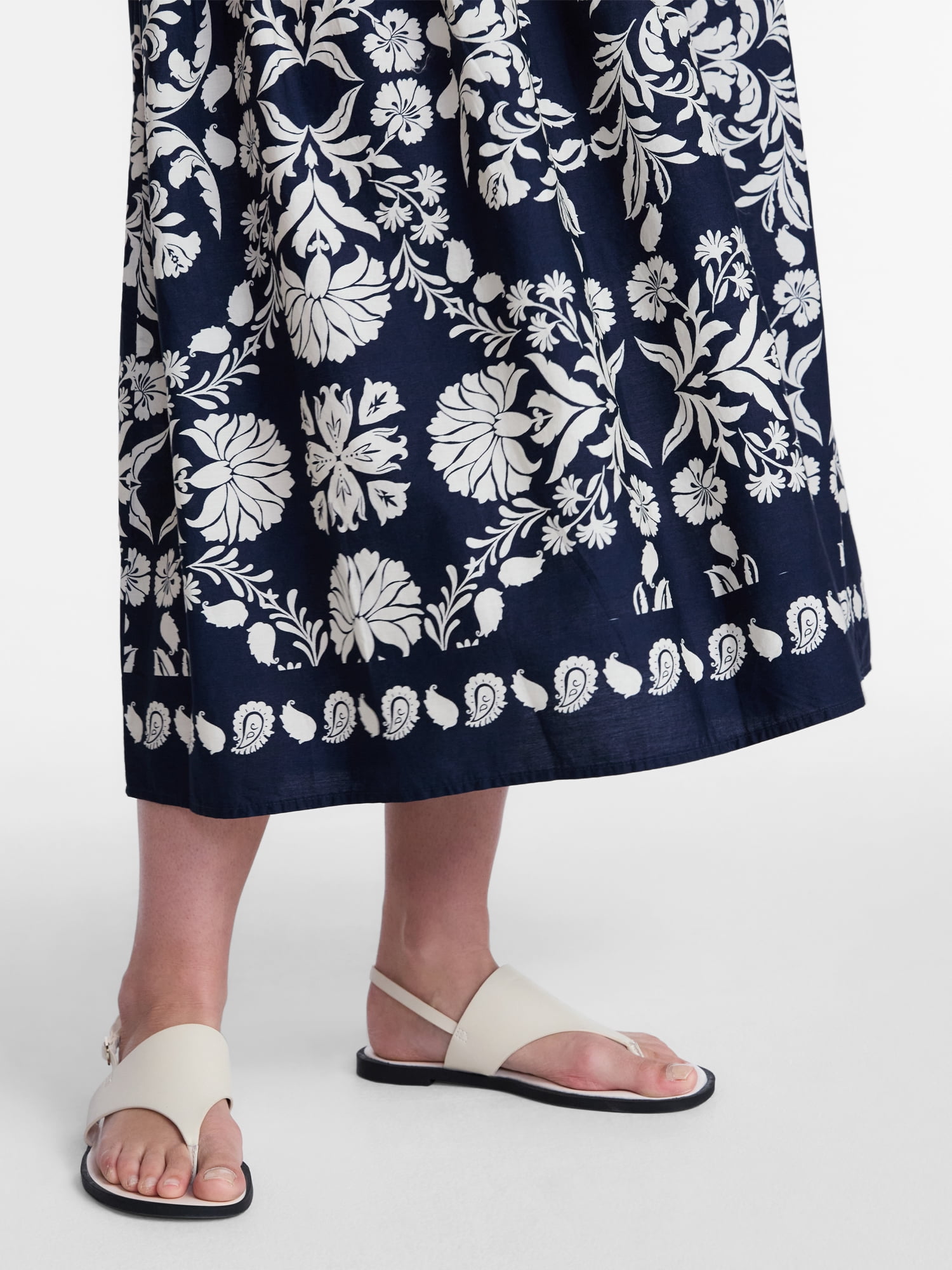 Time and Tru Women’s Tiered Cotton Maxi Skirt, Sizes XS-XXXL