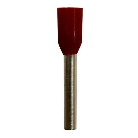 Eclipse Wire Ferrule, Red, AWG 18, 10 mm barrel, Sold 500 / Zack pack (701-130)