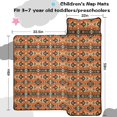 thumbnail image 5 of Geometric Stripe Red Pattern Teens Toddler Nap Mat with Pillow, Sleeping Mat Bag for Preschool Daycare 59"x22", 5 of 6