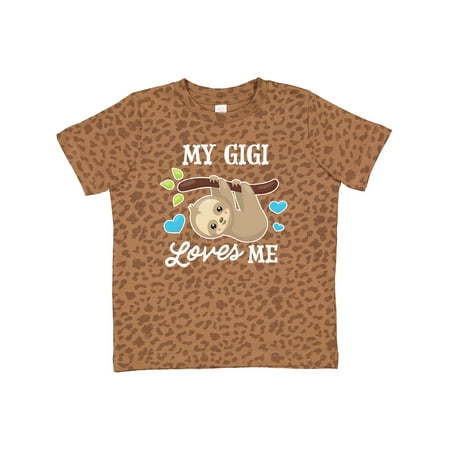 

Inktastic My Gigi Loves Me with Sloth and Hearts Gift Toddler Boy or Toddler Girl T-Shirt