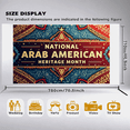 thumbnail image 6 of LUUFILx Arab American Heritage Month Banner Colorful Backdrop Decoration Diverse Cultural Celebration Display Event Party Supplies Décor Background, 6 of 8