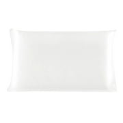 PiccoCasa Mulberry Silk Fabric Pillow Case Cover Pillowcase, Off White, Standard Size
