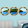 thumbnail image 2 of VWAQ Wall Art Porthole Window Murals - Nature Window Stickers - Cruise Ship Wall Decals - SPW8 (14" Diameter, Bronze), 2 of 3