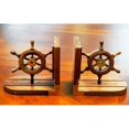 thumbnail image 1 of Par de Sujetalibros INDIA OVERSEAS TRADING CORP Rueda de Barco de Madera, 1 of 1