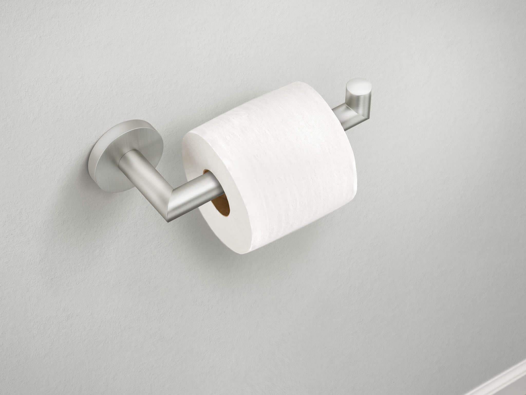Moen Y5709BN Arlys Wall Mounted Euro Toilet Paper Holder - Nickel