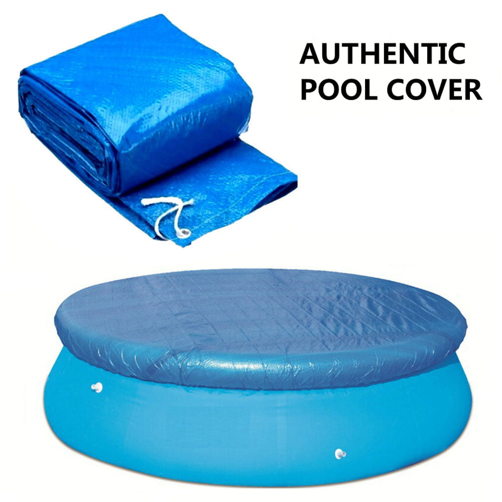 8ft Round Above Ground Pool Cover Swimming Paddling Pool Dust Cover Blue