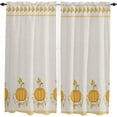 thumbnail image 2 of Orange Pumpkins Fall Kitchen Curtains 84 Inches Long, Thanksgiving Maple Leaf Burlap Rod Pocket Window Curtains Panels for Bedroom/Bathroom/Nursery, Light Filtering Treatment Curtains Drapes 52"x84", 2 of 5
