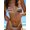 Coffee Green Strip, variant on Women's Striped Print Halter Neck Tie Bikini Set, Sexy Fashion Minimalist, Suitable For Young Girls, Beach Vacation, Travel And Dating Summer, Coastal Style