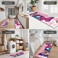 thumbnail image 5 of Pink Butterfly Flower Pattern Kitchen Rugs Sets Of 3,Kitchen Runner Rugs Non Skid Washable,Decorative Kitchen Floor Mats for Kitchen,Sink,Laundry,17"x30"+ 17"x47" + 17"x59", 5 of 6