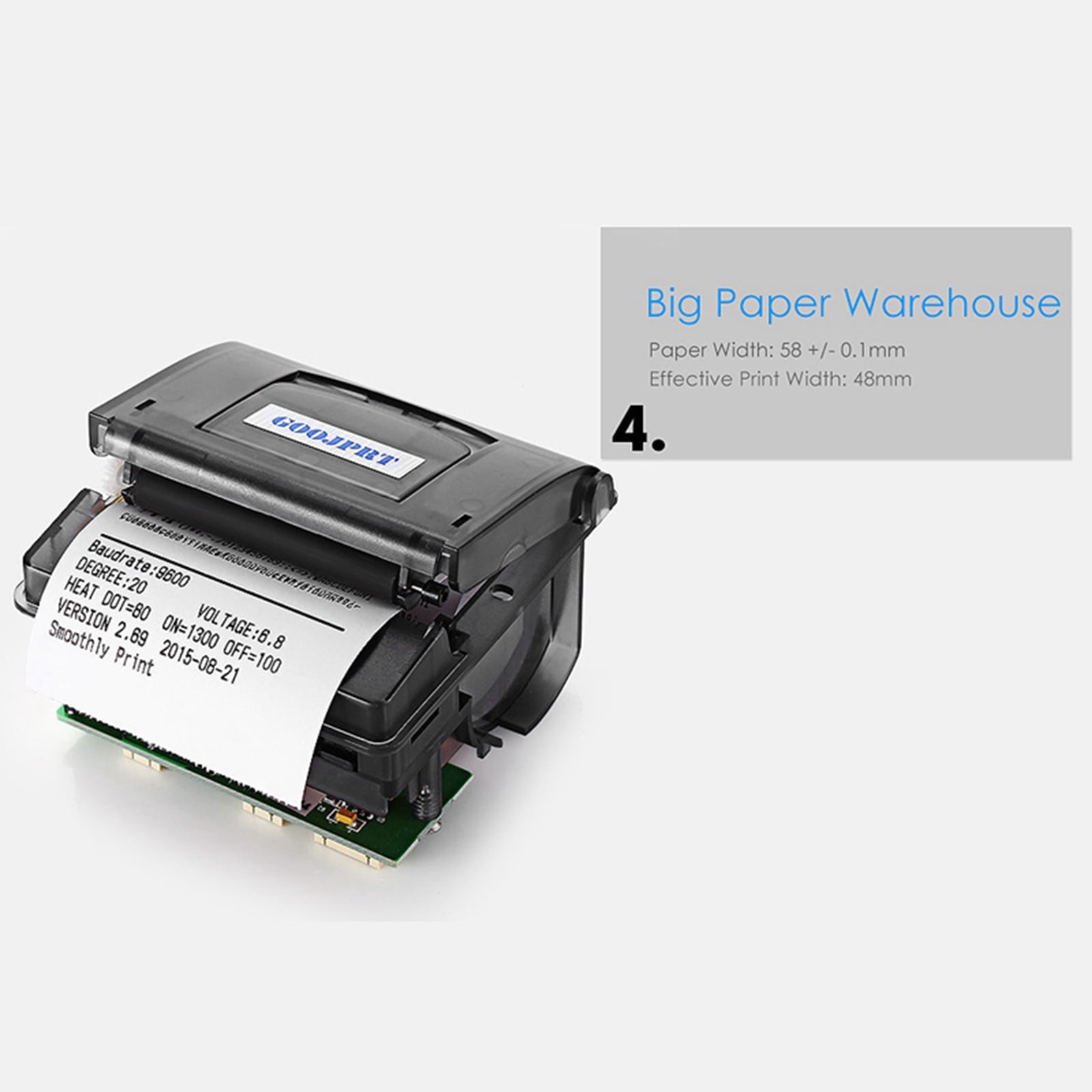 Receipt Printer With Cable 58mm Embedded Thermal Ticket Printer – Mini ...