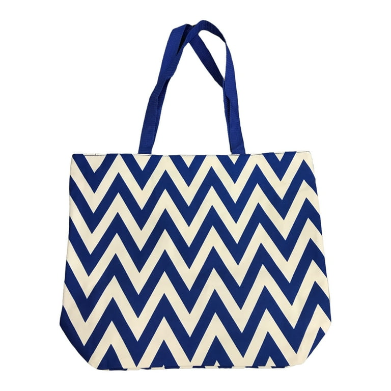 Chevron Tote Bag Blue 14