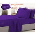 thumbnail image 2 of SGI Bedding 600 TC Egyptian Cotton Bed Sheet Set - California King Size Sheets 600 Count Sheets for California King Size Bed - Soft, Durable Sheets Cotton Sheets in 600 TC 12" Deep Purple, 2 of 8