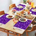 thumbnail image 2 of Purple Halloween Pattern Summer Placemats Table Placemats Set Of 4-Linen Kitchen Washable Placemats Table Mats 11.8"x17.7" Non-Slip Heat Resistant, 2 of 6