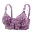 thumbnail image 2 of Women’s Front Closure Wireless Bra Full Coverage Supportive Comfort Bra with Adjustable Straps Soft Breathable Everyday Underwear, 2 of 9