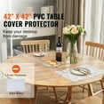 thumbnail image 6 of KFFKFF Transparent Table Protector, Circular 42 inch/1068 mm, 1.5 mm PVC Tablecloth, Water-Resistant Cover for Desks, Coffee & Dining Tables, 6 of 9