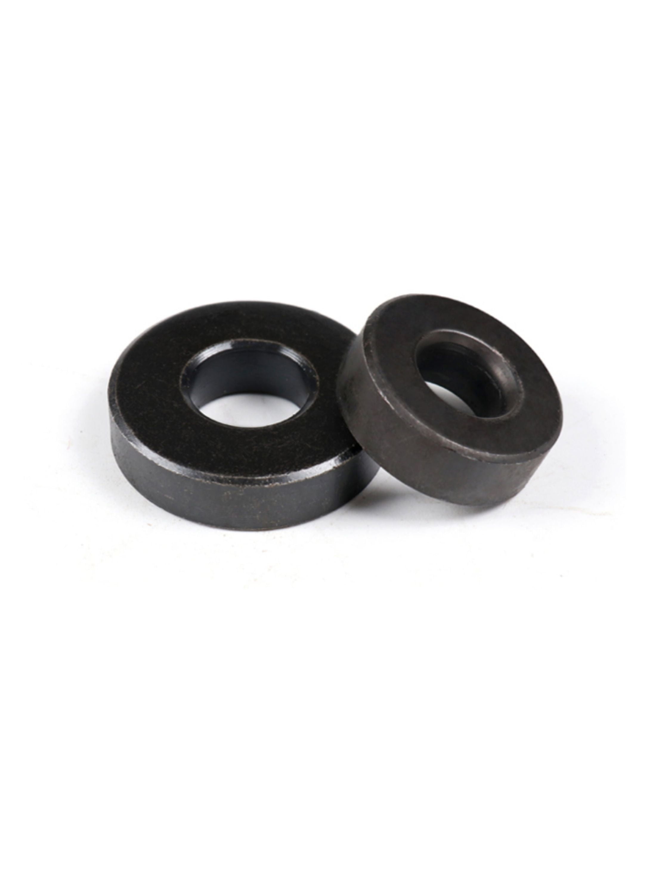 (2 pcs) Black Carbon Steel Thickened Oversized Spacers 18x42x10mm.