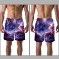 thumbnail image 3 of luoweisi Men's Beach Shorts Quick Dry Swim Trunks with Mesh Lining Galaxy XL, 3 of 5