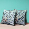 thumbnail image 3 of Glory of Flowers Peacock Suede Zippered Pillow with Insert - Green Aqua Brown, 3 of 5