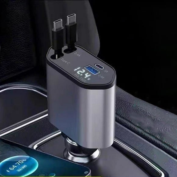 Smart Retractable Car Phone Charger 120W For 12V Dc And 24V Dc Vehicles Mingyiq