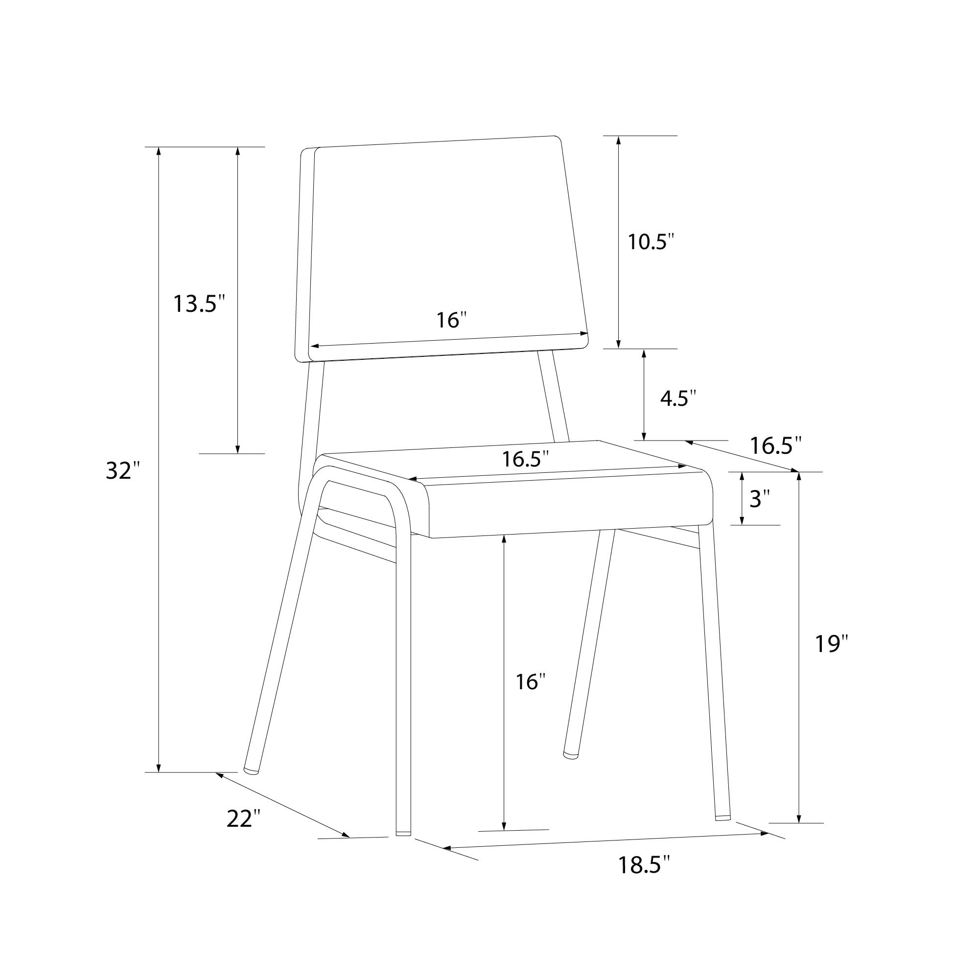 Novogratz Lex Upholstered Dining Chair, Gold Frame & Light Grey Linen Upholstery - image 14 of 14