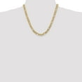 thumbnail image 4 of 10K Solid Yellow Gold 6mm Concave Figaro Link Chain Necklace, 4 of 5