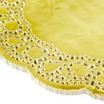 100 Pack 12 Inch Gold Doilies, Round Paper Placemats for Weddings, Desserts, Table Settings