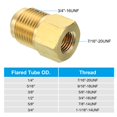 thumbnail image 5 of Uxcell Flare Connector SAE 45 Degree Flare Brass Adapter Flare Pipe Fitting 1/4 inch Female Flare x 1/2 inch Male Flare 1 pcs, 5 of 7