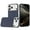 Dark Blue, variant on For iPhone 17 Pro Max Classy Slick Chromed Around Hybrid Case Cover - Black