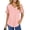 B-Pink, variant on Womens Summer Tops V Neck Lace Short Sleeve Shirts Casual Curved Hem Loose Fit Blouses