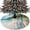 Blue Green, variant on Orange Blue Fall Christmas Tree Skirt 36 Inches, Thanksgiving Pumpkins Harvest Botanical Rustic Xmas Trees Skirt Mat Cover Decorations for Holiday Party Indoor Outdoor