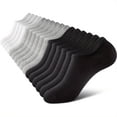 thumbnail image 3 of Xiao Hua 8 pares de calcetines tobilleros, calcetines finos de algodón, calcetines invisibles de corte bajo deportivos grises finos con tira en el talón, 3 of 5