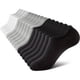 thumbnail image 3 of Xiao Hua 8 pares de calcetines tobilleros finos de algodón, calcetines blancos finos deportivos para correr de corte bajo invisibles con tira en el talón, 3 of 5
