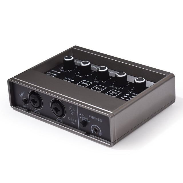 Interfaz de audio Grabación profesional Interfaz de audio XLR DSP Reverb 48V