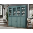 thumbnail image 5 of Palace Imports 100% Solid Wood Kitchen Pantry Storage Cabinet with Solid, Clear Glass Doors and Adjustable Shelves, Aqua Blue, 5 of 5