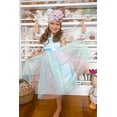 thumbnail image 4 of Lanbubble Toddler Baby Girls Rainbow Tutu Dresses Tulle Dress Party Princess Sequins Sundress Ruffle Sleeveless Sky Blue 4-5Years, 4 of 10