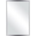 thumbnail image 1 of Costway 24" x 36" Large Rectangular Wall Mirror Stainless Steel Frame Floating Glass, 1 of 10