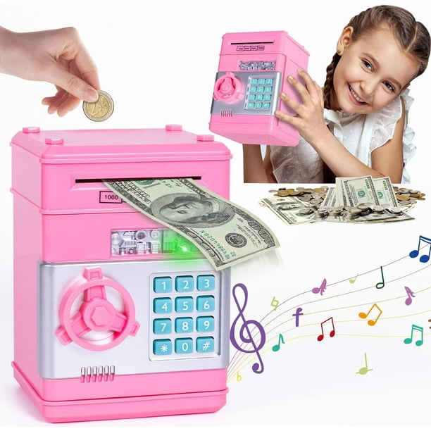 Hucha de juguete para ninos caja de ahorro de dinero juguetes para adolescentes ninos y ninas de 8 9 10 11 12 anos regalos de Navidad y cumpleanos maquina de ahorro de