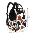 thumbnail image 2 of Daiia Brown Black Cow Large Capacity Baby Bag Waterproof Stylish Diaper Bag Mummy Backpack Adjustable Straps Diaper BagBaby Essentials Bag, 2 of 6