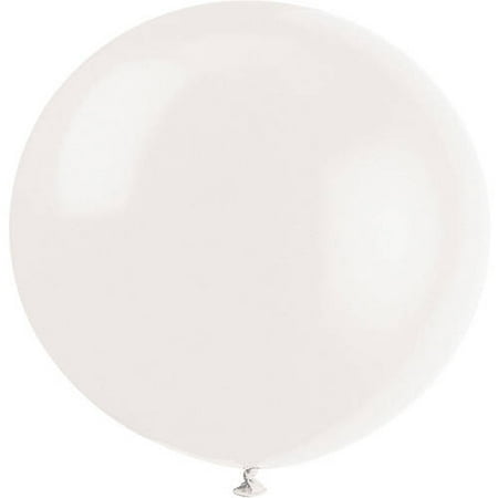 Latex Round Giant Balloons, 36 in, Linen White,