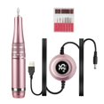 thumbnail image 4 of Máquina eléctrica para pulir uñas con controlador de velocidad USB, kit de taladro para lima de uñas con... oro rosado, 4 of 9