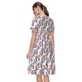 thumbnail image 2 of Bixox Robe d'Été à Manches Courtes pour Femmes Robe Ample Longueur Genou avec Poches-Ddonkey, 2 of 7