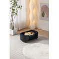 thumbnail image 3 of Elevated Dog Bed Pet Sofa with Solid Wood Legs and Bent Soft Backrest, Pet Cat Stool Bed with Cashmere Cushion,for Small Dog Kitten, 3 of 9