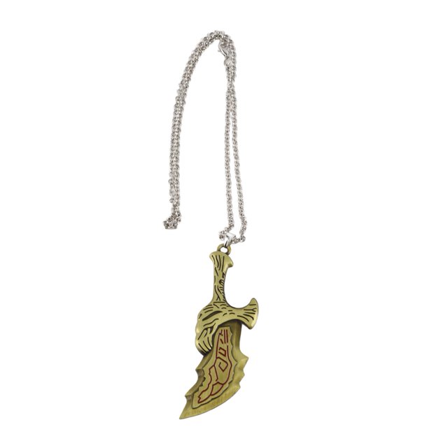 Juego alrededor de God Of War 4 llavero de hoja del caos Qui Gong Axe cuchillo grande escudo arma modelo colgante collar