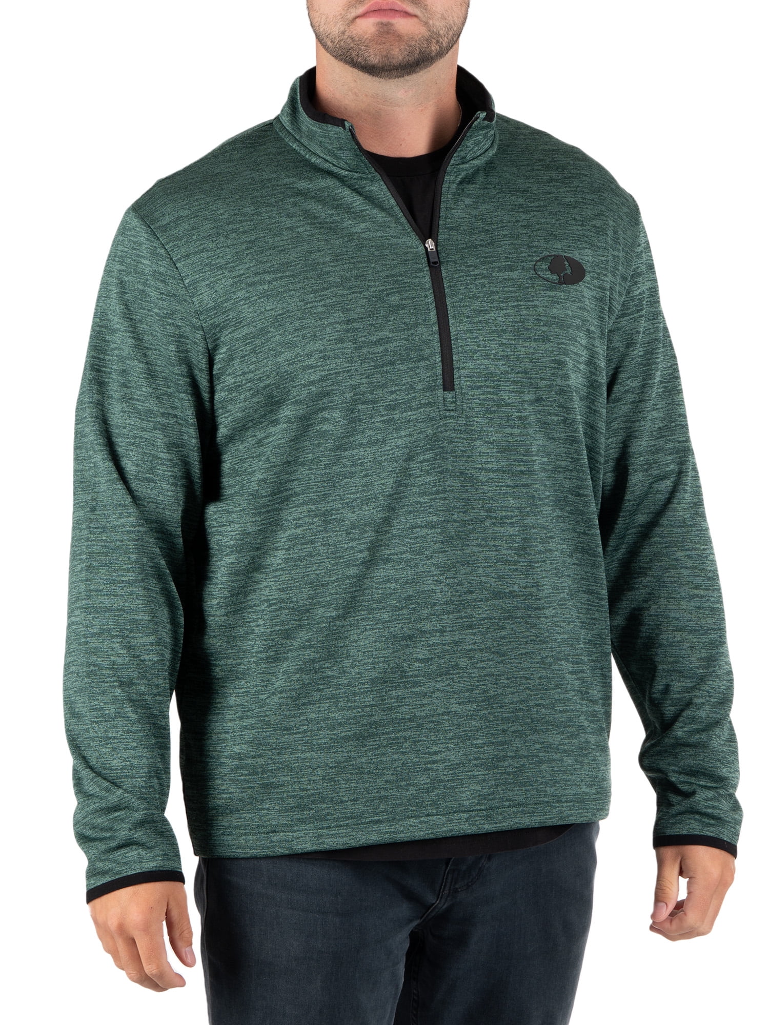 Mossy Oak Men's Fleece Quarter Zip Pullover Sweatshirt, Sizes S-2XL